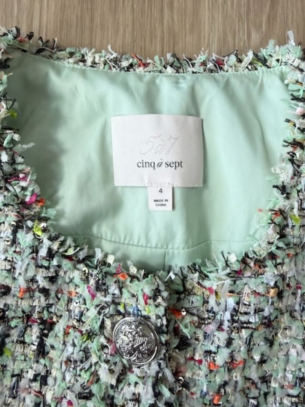 Cinq a Sept Christie Tweed Jacket Shorts Set 4/6 - Picture 5 of 14